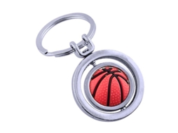 2026 llavero de Basquete 3d Giratório 4 Peças Cor Prata Material Metal Presente Esportivo