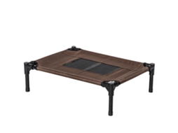 Cama para Animais de Estimação BTFORUS elevada portátil com tecido transpirável (64x46x18cm) marrom