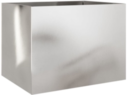 Vaso/floreira VIDAXL aço inoxidável prateado (62x47x46 cm)