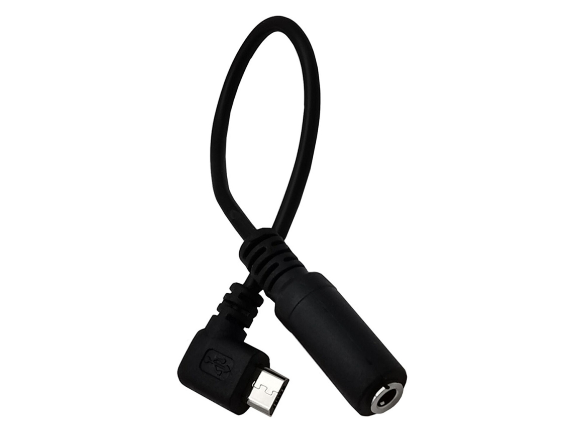 Cabo Adaptador De Áudio Micro Usb Para Conector 3,5 Mm Com Usb Macho Angular