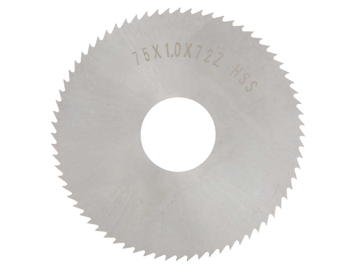 Lâmina De Serra Circular Hss 72 Dentes Para Corte De Madeira 75x1x22mm Aço Rápido Durável