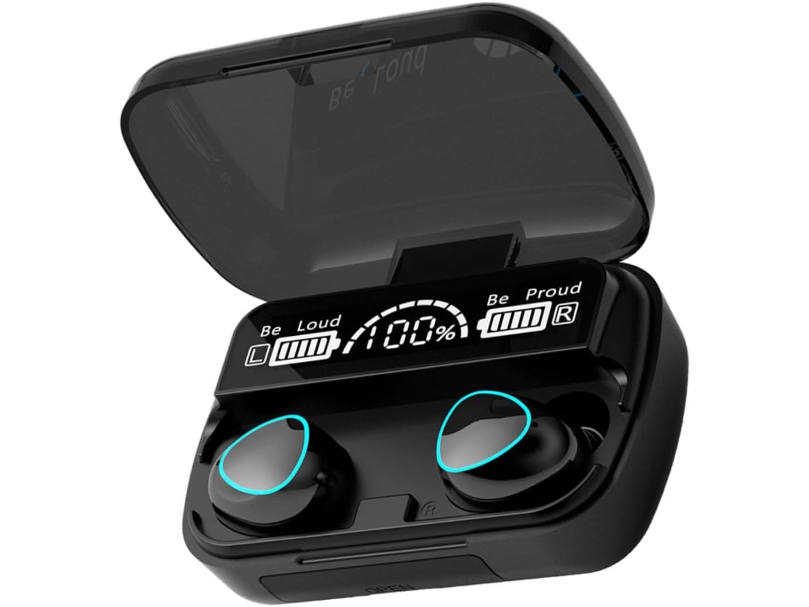 Fones De Para Sem Fio, Mini, À Prova Ipx7, Com Usb, Na Cor Preta