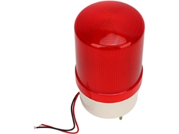 Lâmpada De Advertência Led Rotativa Com Luz Intermitente E Alarme Sonoro 120db, Abs Ip54, Para Uso Industrial Interno