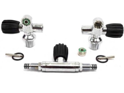 Torneira Para Garrafas de Mergulho METALSUB Tankbibo Valves Withmanifold M25 232 Bar