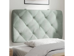 Vidaxl Almofadão De Cabeceira 80 Cm Veludo Cinzento-claro