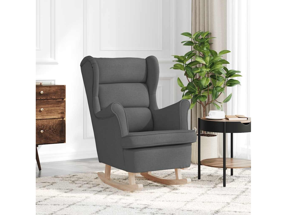 Vidaxl Cadeira De Baloiço 74x90x102 Cm Tecido Cinzento-escuro