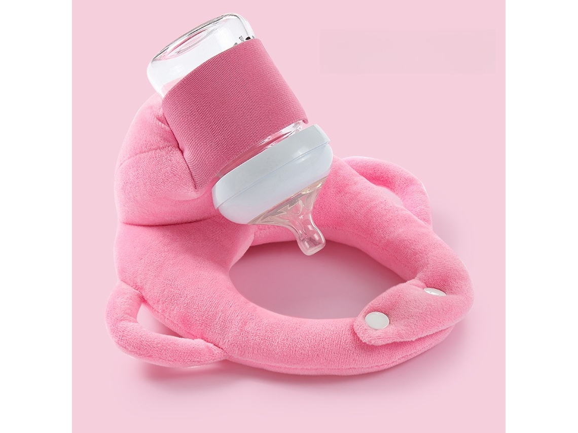 Suporte Para Amamentação De Bebê, Almofada De Apoio Para Mamadeira Com Fecho Ajustável Que Libera As Mãos Da Mãe Rosa Hexinyigjly