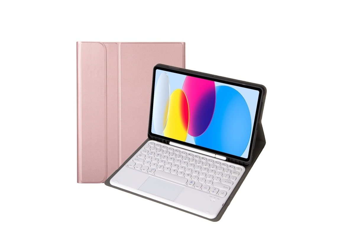 Capa Com Teclado Bluetooth E Touchpad Com Slot Para Caneta Para Ipad 2017 2018 9.7 Pol. Layout Pt