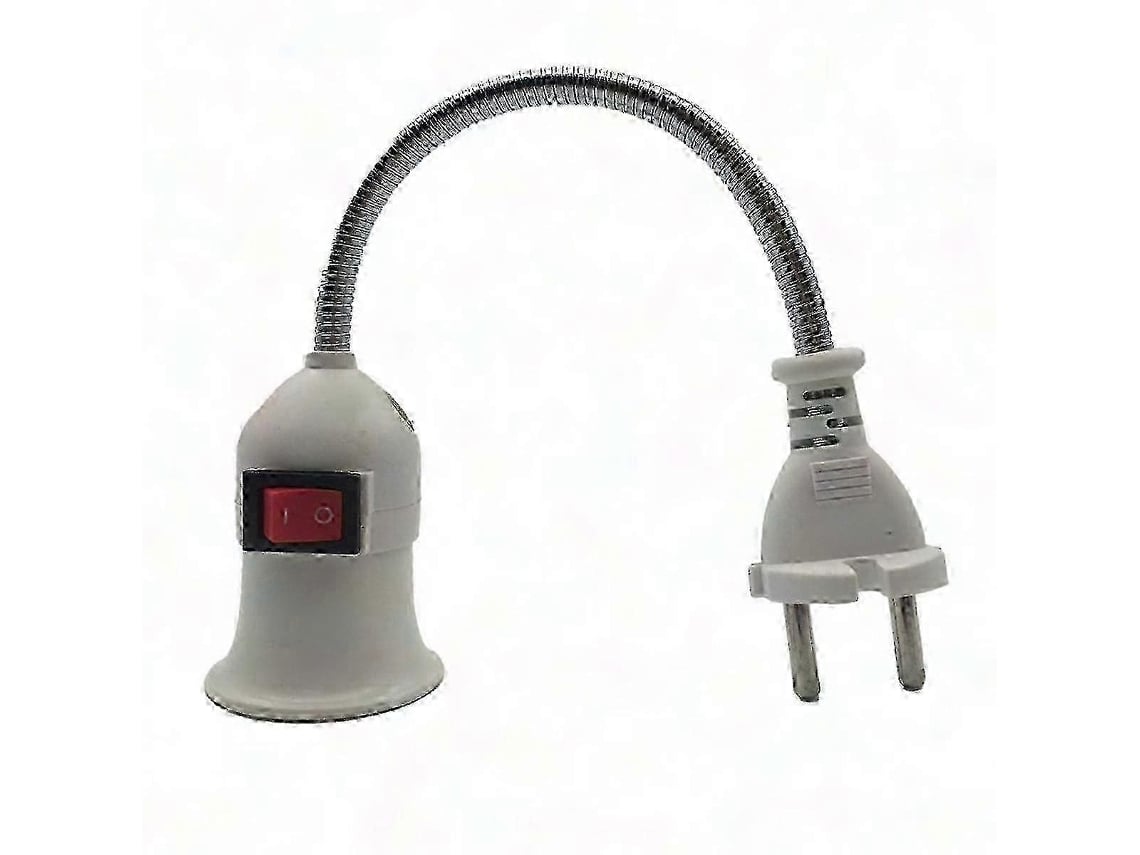 Adaptador De Parede Para Lâmpada Led Com Plugue E27 E Interruptor Para Lâmpadas Flexíveis. Olysi Shop (padrão Europeu)