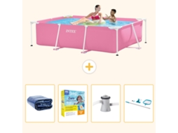 Intex Piscina Com Estrutura Retangular - 220x150x60 Cm - 5-peças Scb14