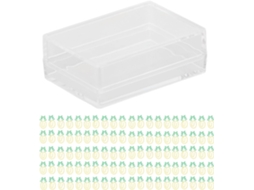 100 Clipes de Papel Metálicos Verdes e Amarelos no Formato Abacaxi, Galvanizados, Antiderrapantes e com Formato de Fruta