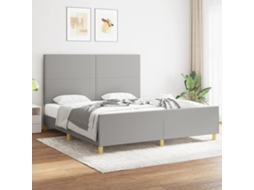 Vidaxl Estrutura De Cama Sem Colchão 180x200 Cm Tecido Cinzento-claro