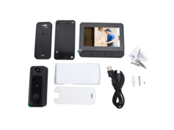 Wireless Video Doorbell Camera 1080p Hd Wide Angle Night Vision 2 Way Talk Smart Wifi Video Doorbell With Monitor For Home Surveillance LAXISCREED