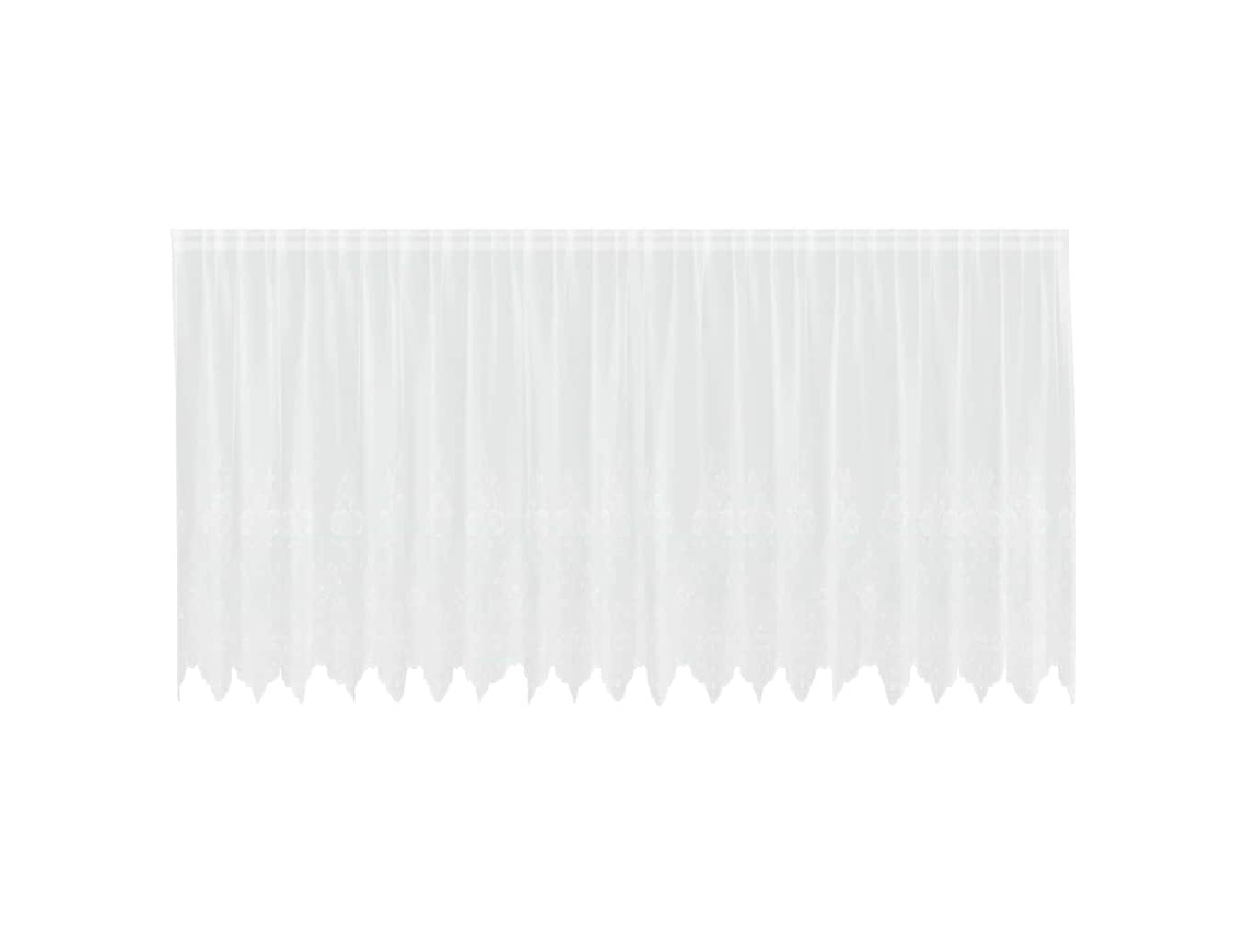 Conjunto 1 Cortina De Renda Vidaxl Branco Poliéster (140 X 500 Cm)