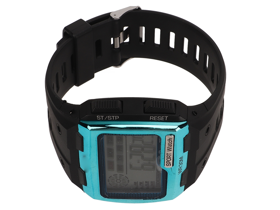 Relógio Digital Esportivo Masculino Wr30m À Prova D'água Com Data Dia Luminoso Alarme Para Estudantes Azul