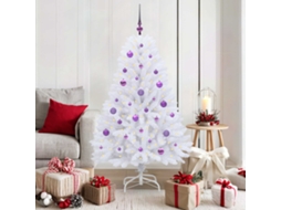 Vidaxl Árvore De Natal Articulada Artificial Branco 150 Cm Pvc E Aço