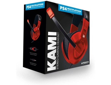 Headset Gaming Kami Vermelho PS4