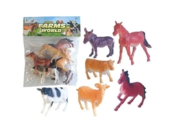 Conjunto de pelúcia Adar com 6 animais de alce lento Edukamp