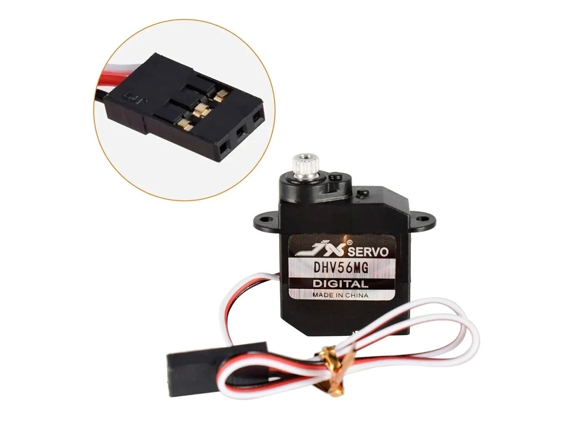 Servo Digital Sem Núcleo Jx Dhv56mg Mini 5,6g e 1,2kg com Engrenagem Metálica Direção, Ideal Carros, Robôs, Aeronaves. MDUG