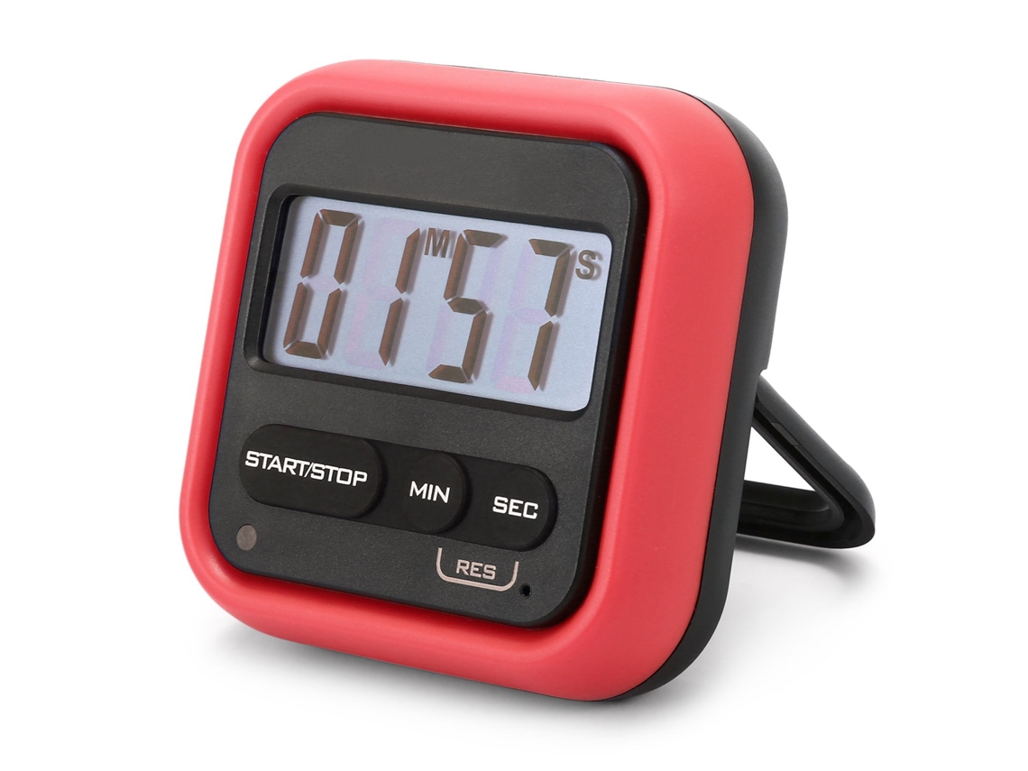 Temporizador digital de cozinha, com alarme alto, LCD grande, para cozinhar, aulas, banheiro | S/MARCA