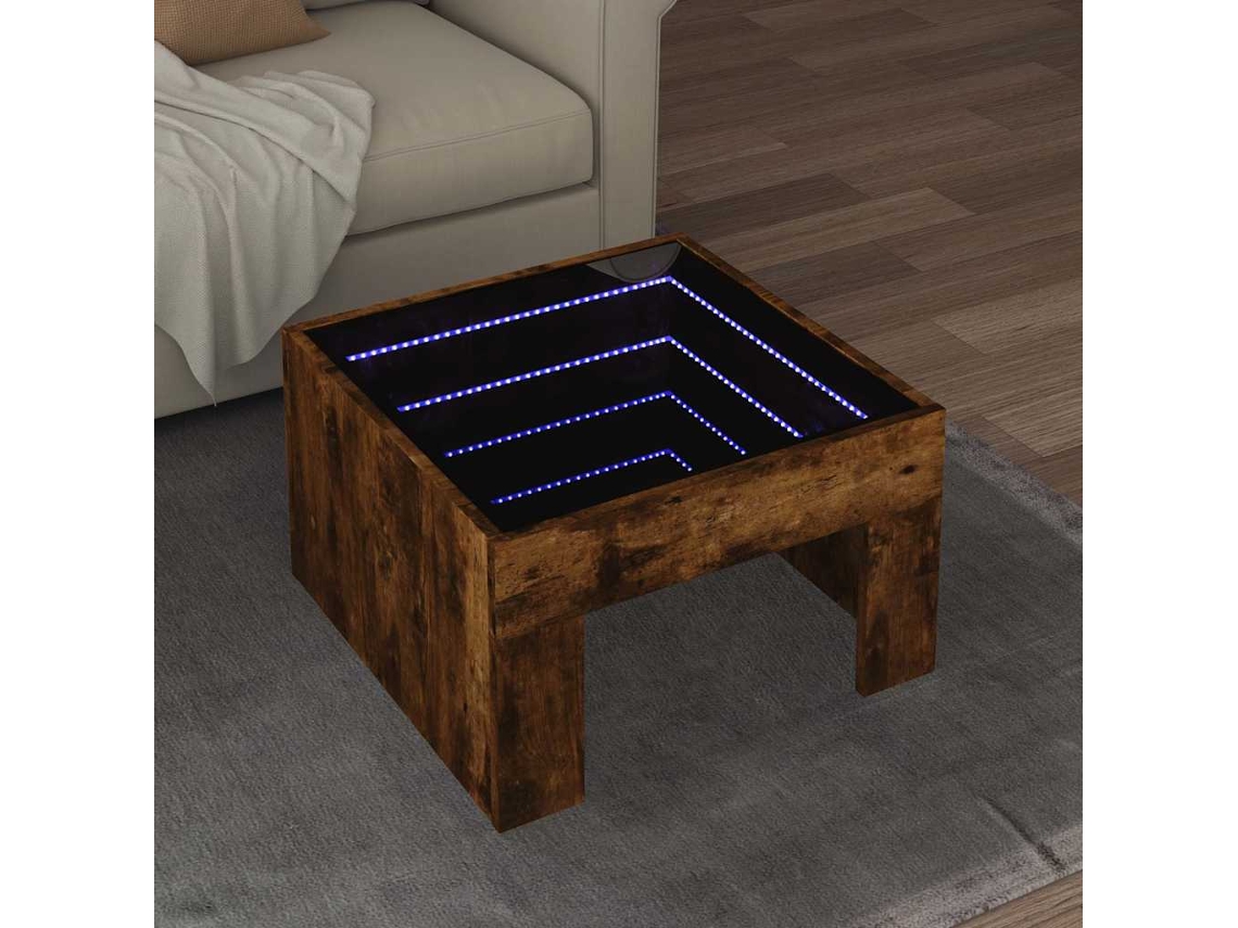 Mesa de Centro HARLANV1 com luzes LED Infinity (50x50x30 cm)