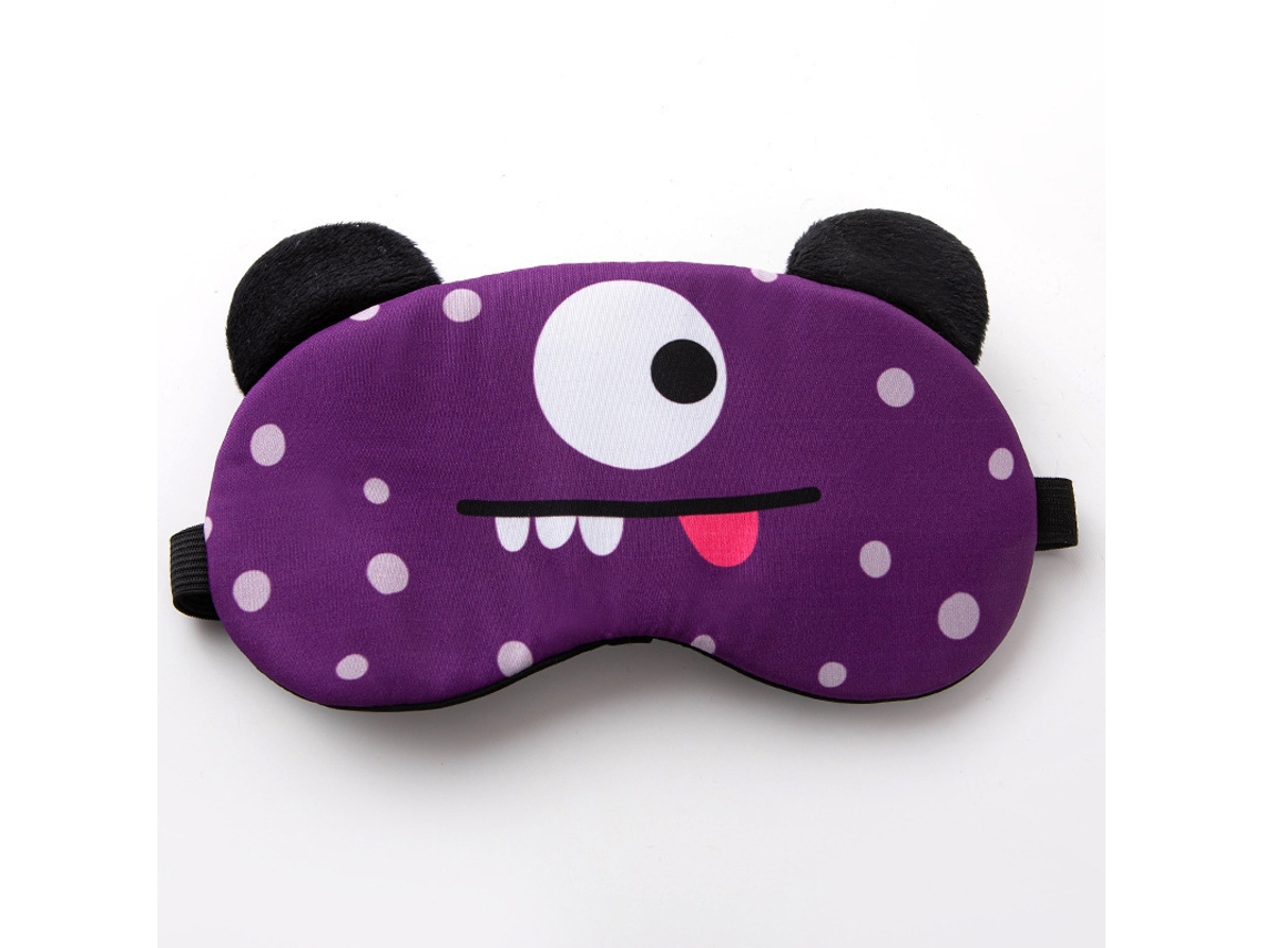 Máscara De Dormir Infantildesign Fofo De Desenho Animado Com Alças Ajustáveis, Adequada Para Crianças, Meninas, Meninos Monstrinho Roxo Hexinyigjly