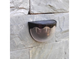 Aplique De Parede Solar Semicircular Para Escadas E Varandas Preto