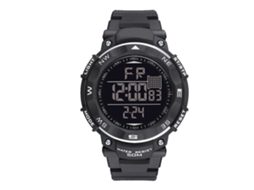 Reloj Digital Deportivo Smael Impermeable Con Correa De Pu Y Luz De Fondo Negro Gris