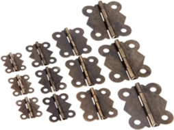 Conjunto De 10 Dobradiças Para Móveis Armário, Caixas De Joias E Madeira, Com 4 Furos, Estilo Borboleta Vintage, Para