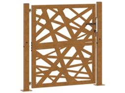 Garden Gate, Garden Gates Vidaxl Marrom Aço Resistente Às Intempéries (100 X 100 Cm)