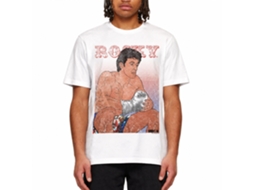Rockinstone Rocky Movie Contemplation White Adult T-shirt Size:xl