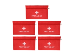 Saco de Remédios Nylon À Prova D'água 20x14cm Vermelho 5pcs