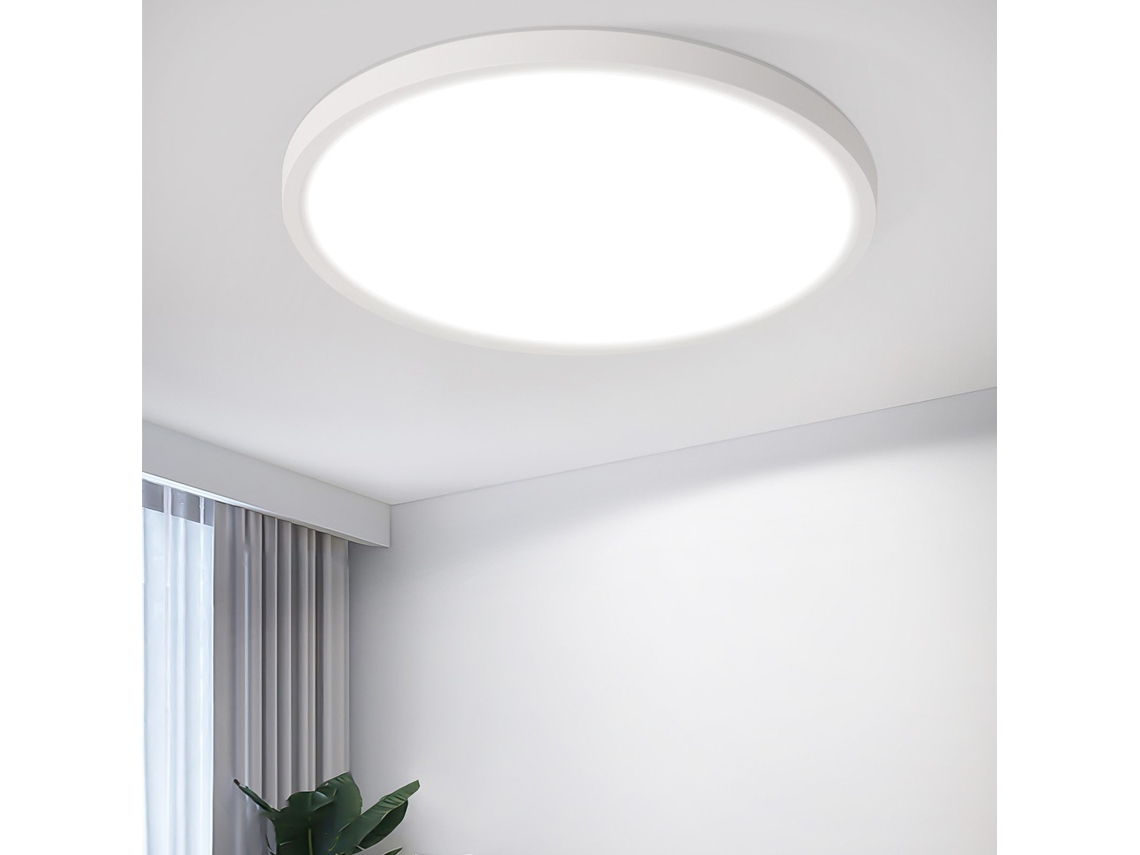 Led Luz De Teto Plana Para Quarto Preto 18cm 15w Não Regulável Branco Quente 3000k Nettlife