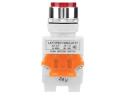 Interruptor Botão Vermelho Auto bloqueio Led 24v