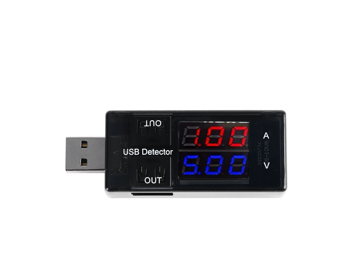 Testador USB multímetro de alta precisão com display duplo 3-20V 0-3A YURU