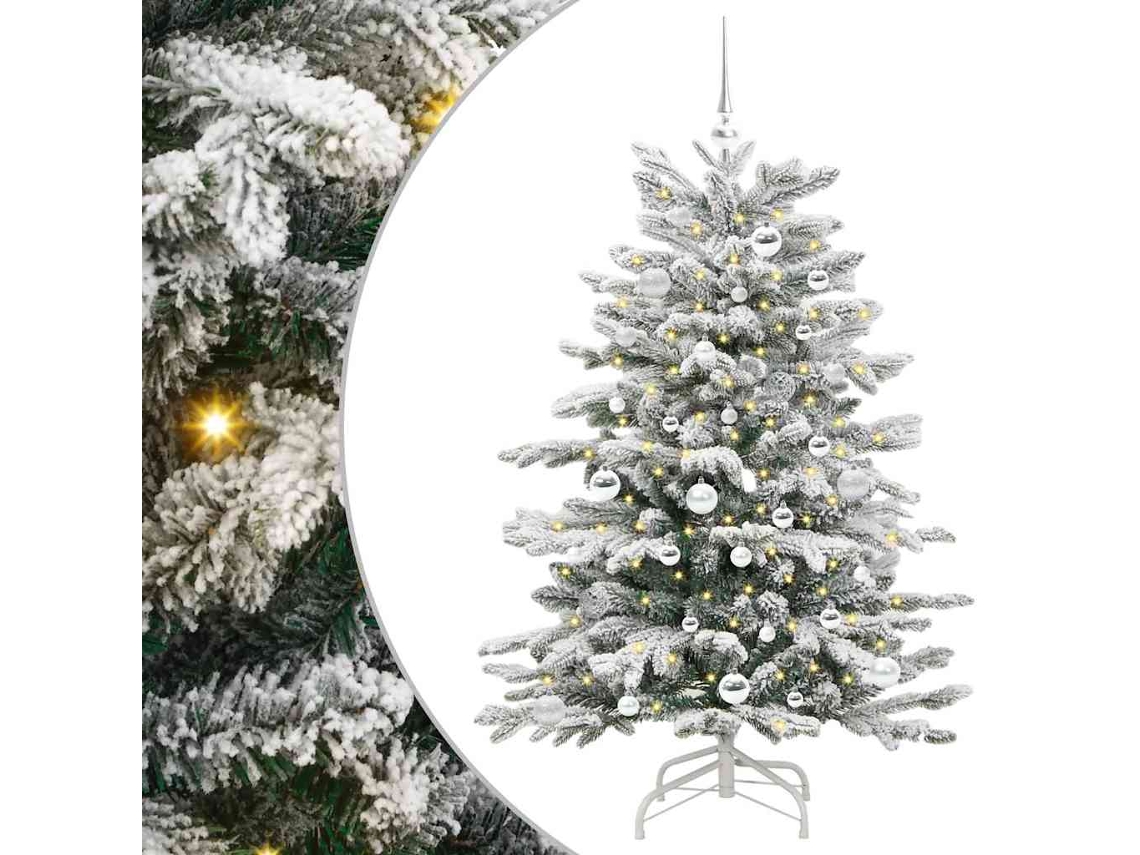 Conjunto 1 Árvore De Natal Artificial Vidaxl Branco Polietileno (150 Cm)