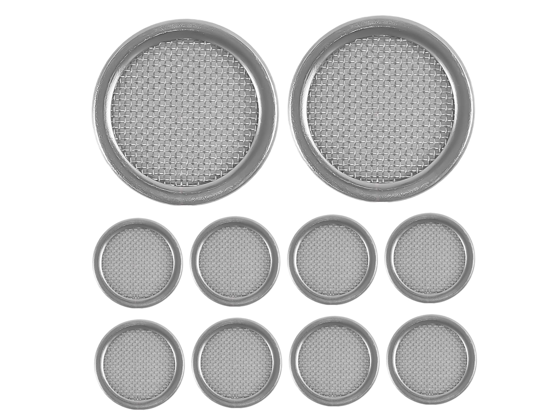 Pacote Com 10 Discos De Filtro Aço Inoxidável, Malha Fina De 14mm, Filtro Redondo De 60mm Para Filtração Líquidos E