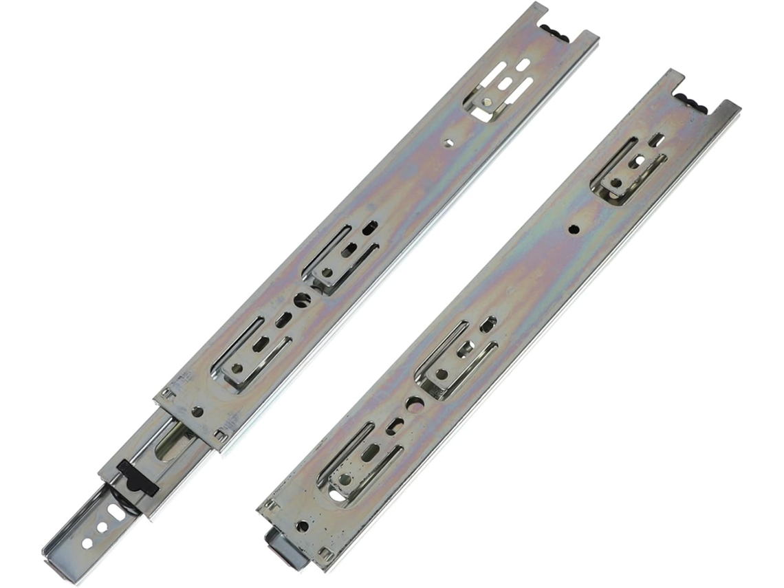 Doitool 2 Peças Trilhos De Corrediças Prateadas Para Gavetas Armários E Armazenamento, Aço Laminado A Frio Com
