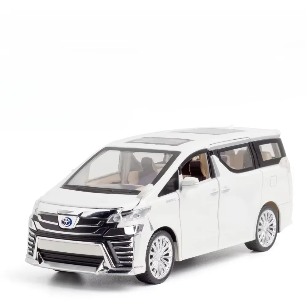 (vellfire, Branco) Escala 1:24 - Modelo De Furgão Comercial, Portas Que Abrem, Com Efeitos Sonoros E Luminosos.