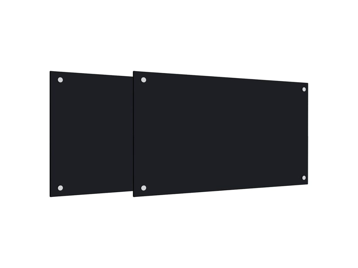 Kitchen Backsplash, Kitchen Backsplashes Vidaxl Preto Vidro (70 X 60 X 0.6 Cm)