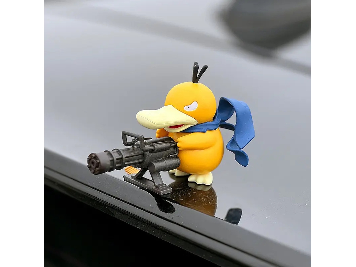 Figura do Psyduck com Minigun, Decoração de Mesa e Mais