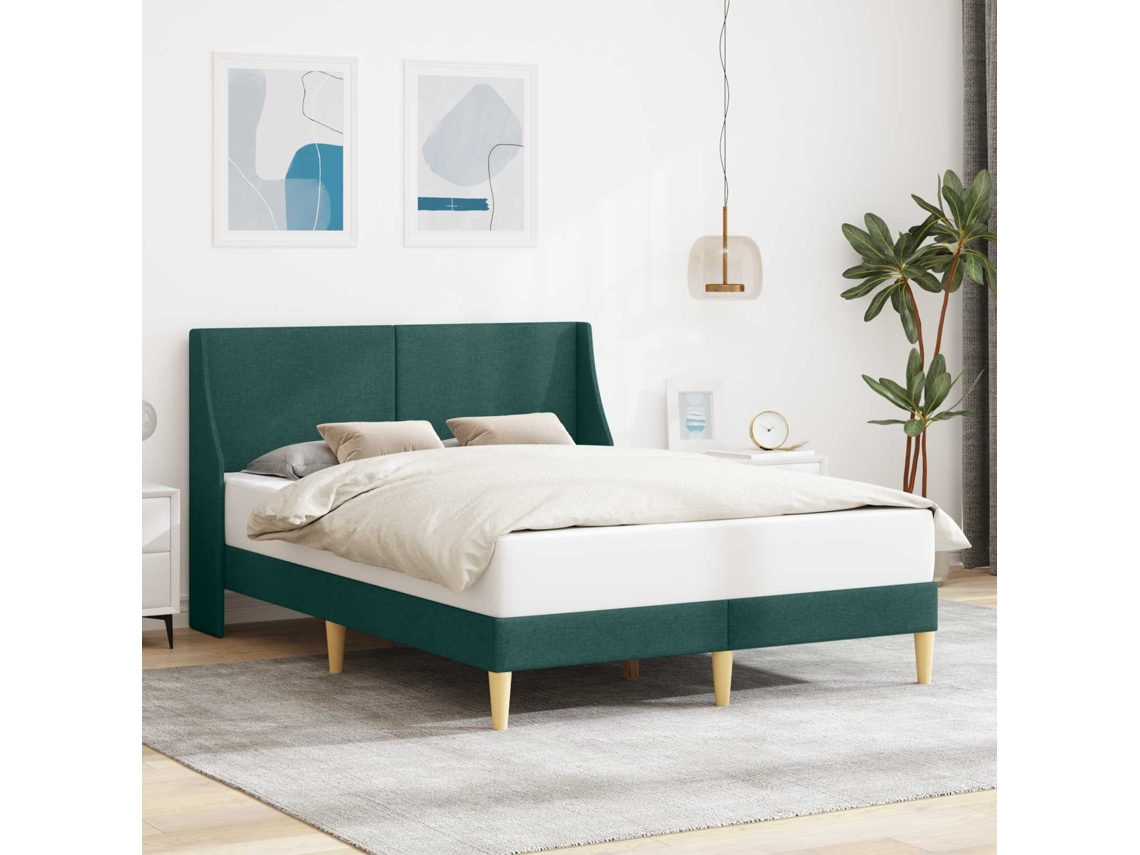 Vidaxl Estrutura Da Cama Liso Com Cabeceira Placa De Conexão