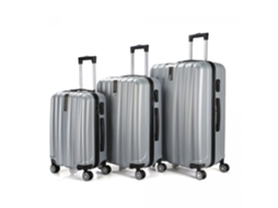 Conjunto de 3 Malas de Viagem Prata NORTHIX