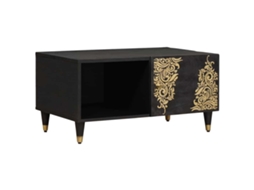 Conjunto 1 Mesa De Centro Vidaxl Castanho Madeira De Mangueira Maciça (80 X 50 X 40 Cm)