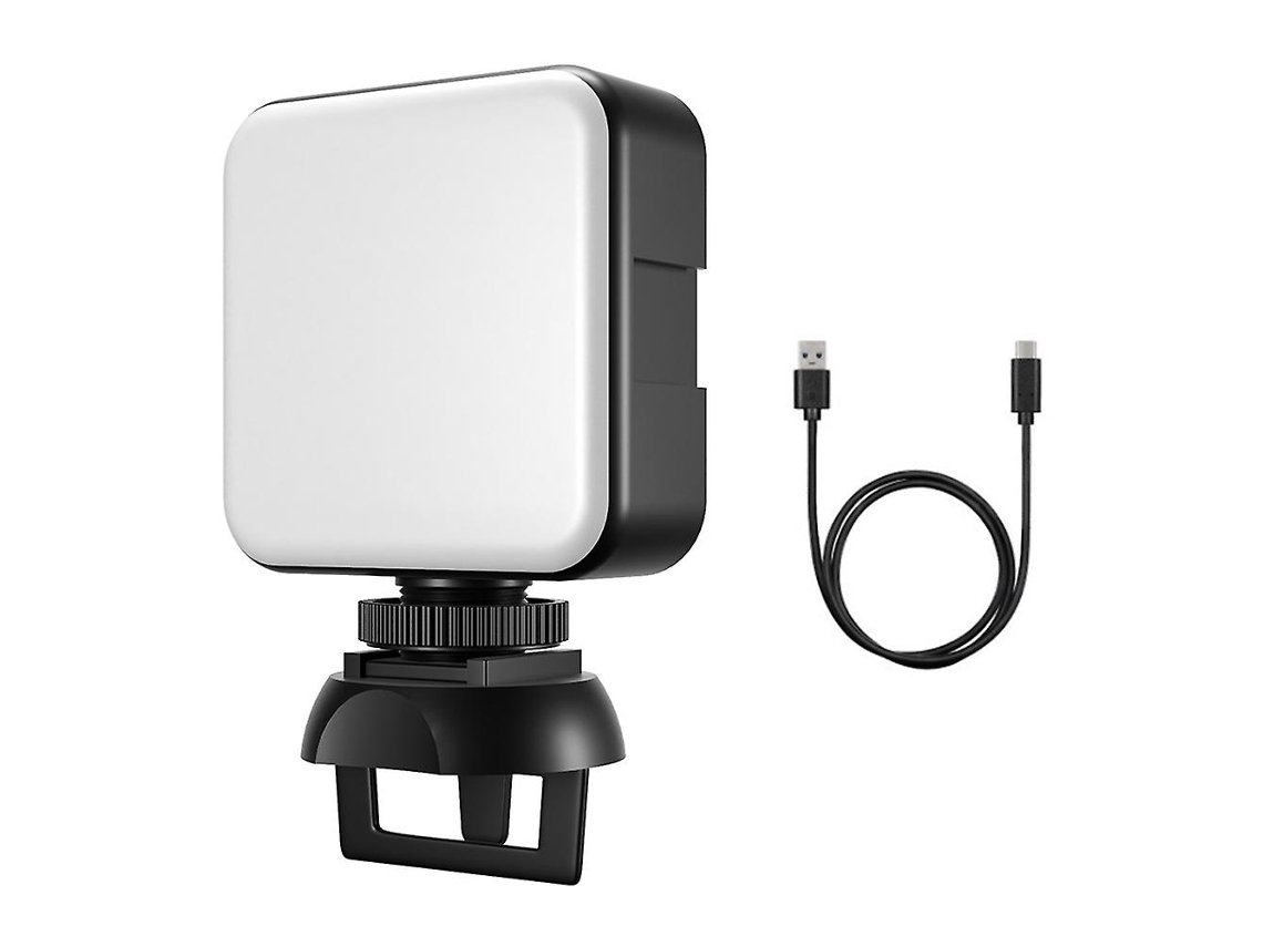 Luz para Videoconferência com Clip e Soplador, Luz de Webcam Recarregável para Laptop Zoom, Luz Branca Ajustável de 5600k