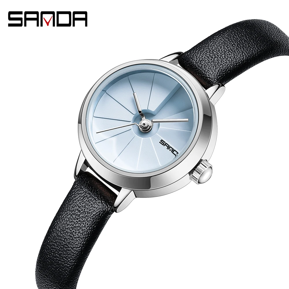 (preto E Prata) Relógio Feminino Elegante De Quartzo Com Pulseira Simples E Criativa, Pulseira De Malha Compacta E Versátil.