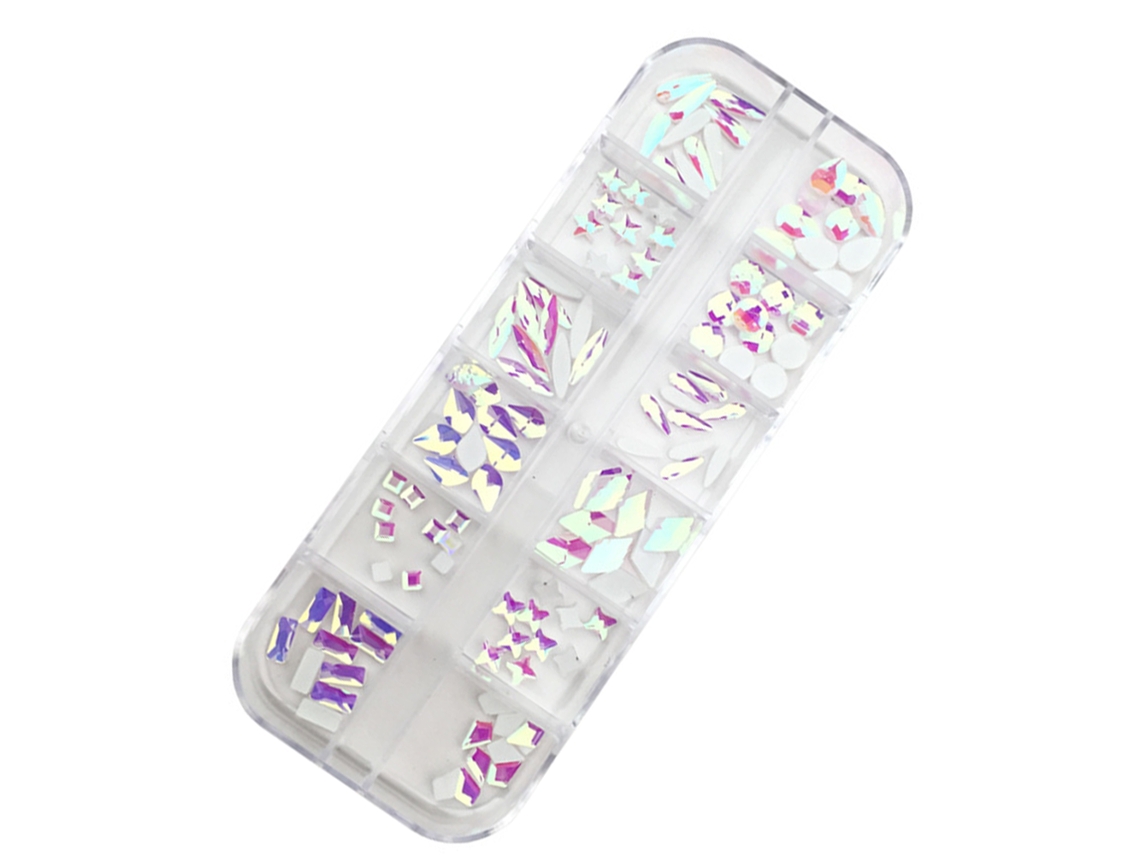 Arte De Unhas 3D Com Strass E Losangos Com Fundo Plano Pedras De Cristal Para Decoração De Arte De Unhas Faça Você Mesmo St-12 ZMDECQNA