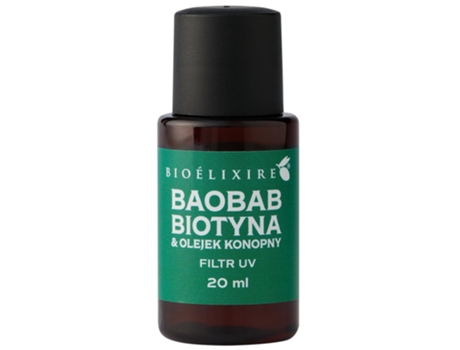 Nourishing Hair Elixir With Baobab, Biotin, Hemp Oil 20ml Bioelixire