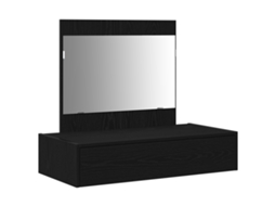 Conjunto 1 Mesa De Maquiagem Moderna Vidaxl Preto Derivados De Madeira (83 X 40 X 70 Cm)
