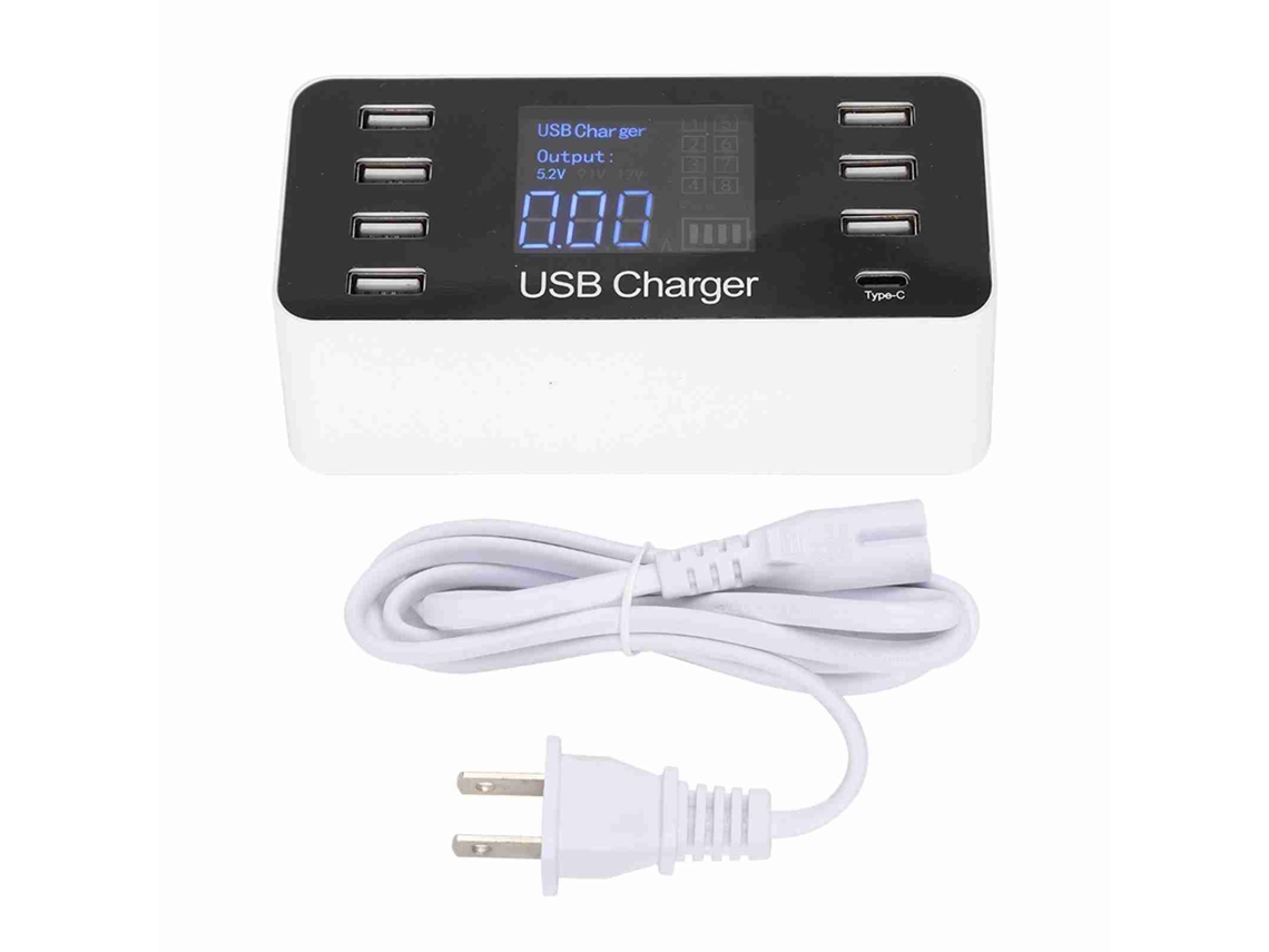Carregador EOOCOO (carregamento Rápido com 8 Portas e Display Led)